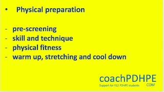 HSC PDHPE Option 3 Sports Medicine Physical Preparation [upl. by Arihsay542]