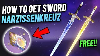 How to Get the Sword of Narzissenkreuz amp Surging Sacred Chalice Refinement Material  Genshin 42 [upl. by Sapphire]