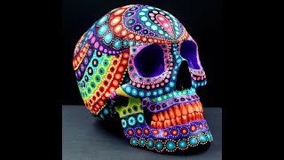 Painted Skulls Faces and Dunnys by Artist MP Gautheron [upl. by Kyl]