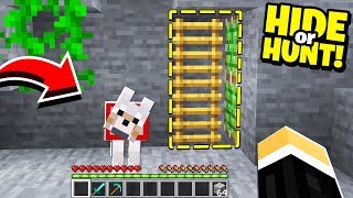 my Minecraft WOLF found this SECRET Minecraft base  Hide Or Hunt 3 [upl. by Yelsiap195]