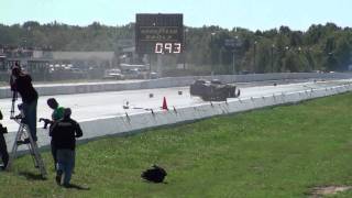 Shakedown at Etown CRASH Pro Mod John Nobile hits wall flips [upl. by Nosyla]