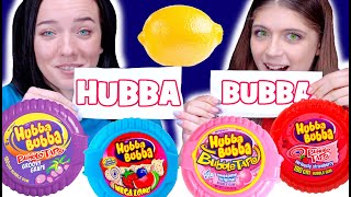 ASMR Hubba Bubba Food Challenges  Race Sour Food Mukbang [upl. by Luwana253]