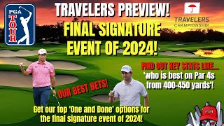 Travelers PGA Tour Preview Includes OneandDone golf picks [upl. by Nairdad252]