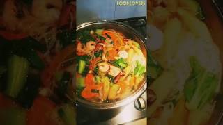 Delicious meefoon soup with shrimps and veggies [upl. by Hagai]