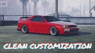 GTA 5 ELEGY RETRO CUSTOM Nissan Skyline Clean Customization Most Tunable Vehicle [upl. by Nodyarg]