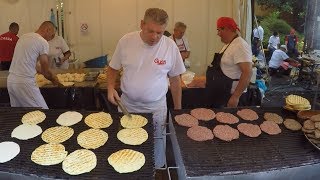 Serbia Street Food Preparing Pljeskavica and Sarma [upl. by Nilekcaj946]