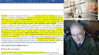 161SUMMA THEOLOGIAE IIII q122 a46 LA SANTIFICAZIONE DEL SABATO E GLI ALTRI SEI COMANDAMENTI [upl. by Elconin]