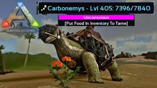 HIGH LEVEL carbonemys taming Ark survival evolved mobile [upl. by Gnuoy]