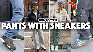 Best Pants to Wear with Sneakers Streetwear Outfits [upl. by Jenesia826]