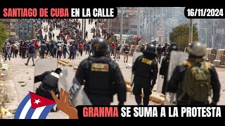 16112024 Santiago de Cuba en la CALLE Se Calienta Granma a Gritos de Oye Policia PinGA [upl. by Aytnahs]