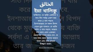 আল্লাহর ৯৯ নামের ফজিলত allah islamicinspiration আল্লাহরনাম islam ইয়া খালিকু hadis quotes [upl. by Naoma]