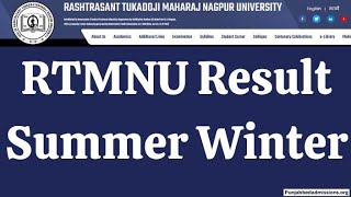 RTMNU Result 2024 Summer Winter UG PG Result  nagpuruniversityacin [upl. by Annahahs]