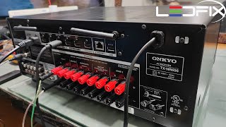 Receiver Onkyo TXNR696 com mensagem de erro check sp wire  Reparado na Ledfix [upl. by Ralleigh]