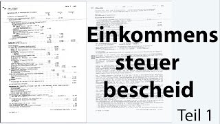 Steuertipps Einkommensteuerbescheid Teil 1 [upl. by Sikata376]