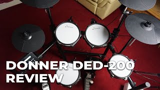 Donner DED200 Review and Demo by Electronic Drum Advisor [upl. by Leziar969]