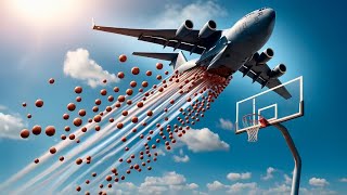 We Dropped 1000 Basketballs from an Airplane [upl. by Ernald679]