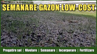 Insamantare gazon la un cost mic Low cost sowing new lawn barenbrug grass turf [upl. by Akenet]