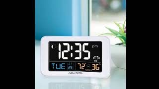 AcuRite 13040 Intelli Time Alarm Clock with USB Charger Indoor Temperature and Humidity [upl. by Asilla458]