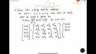 4 Point DFT of discrete signal [upl. by Coopersmith310]