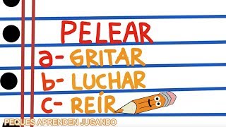 Los sinónimos para niños video educativo con ejemplos PequesAprendenJugando [upl. by Rushing]