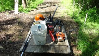 Stihl Kombi trail trimming May 23 2024 [upl. by Ahk87]