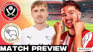 Match preview Sheffield United vs Derby County [upl. by Llenahs874]