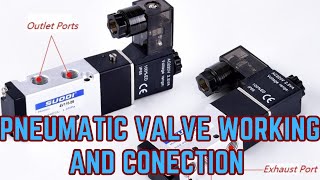 Pneumatic Solenoid valve working and conection In urdu and hindi [upl. by Ttenaej]