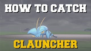 HOW TO CATCH CLAUNCHER IN POKEMON SWORD AND SHIELD SUPER RARE POKEMON 1 ENCOUNTER RATE [upl. by Lesoj]