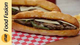 Philly Cheesesteak Sandwich Recipe by Food Fusion [upl. by Boswall682]