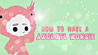 HOW TO MAKE AN AXOLOTL ONSIE in gacha club kulina [upl. by Anilak]