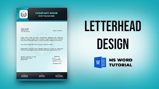 Letterhead Design in Microsoft word  Letterhead format  MS Word [upl. by Ahcatan]