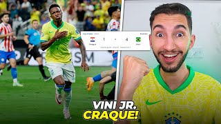 Brasil 4 x 1 Paraguai  VINI JR SENDO PROTAGONISTA⭐🇧🇷 [upl. by Hahn482]