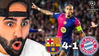 Fc Barcelona DESTROY Bayern Munich 41 I RAPHNHA HATTRICK [upl. by Regdor]