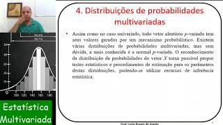 Estatistica Multivariada  Cap 2  Distribuição Normal Multivariada  parte 1 [upl. by Anallise299]