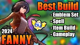 FANNY BEST BUILD 2024  TOP 1 GLOBAL FANNY BUILD  FANNY  MOBILE LEGENDS  MLBB [upl. by Asserac100]