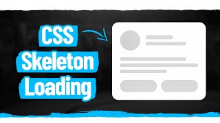 How To Create Skeleton Loading Animation With CSS [upl. by Carmelita]