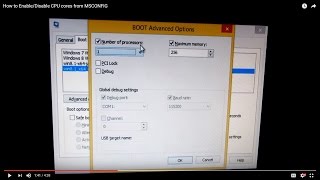 How to remove RAM limitation Enable CPU cores from MSCONFIG [upl. by Millisent95]