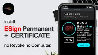 Install Esign Permanent Any iPhone  Free Certificate No Revoked [upl. by Tammi192]