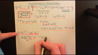 Centralizers and Normalizers Part 1 [upl. by Wack]