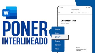 Cómo PONER INTERLINEADO en Word en Celular  Guía Completa [upl. by Aplihs]