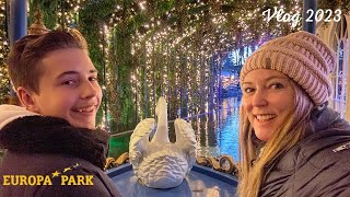 Europapark Winterzauber im Sonnenschein mit Riesenrad quotBellevuequot Vlog 2 Tag [upl. by Hilar]