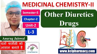 Other Diuretics drugs  SAR Mode of action use  L3 Ch2 unit2  Medicinal chemistryII 5th Sem [upl. by Narmis]