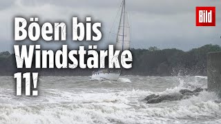 Sturmtief fegt mit bis zu 110 Kmh über die Ostsee [upl. by Amanda]