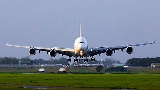 A380 Emirates EXTREME Crosswind landing [upl. by Sorkin]