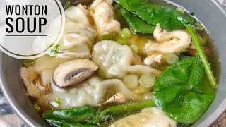 Wonton Soup  Easy Chicken Wonton Soup Recipe  How To Cook Frozen Wonton [upl. by Iroc825]