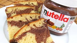 Cómo hacer un Bizcocho Marmolado de Nutella y Vainilla [upl. by Eisyak]