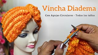 Aprende a Tejer Vincha Diadema a Dos agujas con lana de dos colores – Tejidos Fáciles [upl. by Nnaycart]