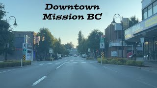 Driving in Downtown Mission BC from Abbotsford BC [upl. by Ashely]