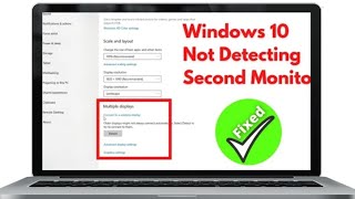 Windows 10 Not Detecting Second Monitor  Solution For Connecting Second Monitor In Windows 10 [upl. by Fiorenze791]