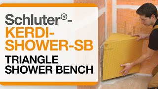 How to install a triangular shower bench Schluter®KERDIBOARDSB and KERDIKERSB [upl. by Ivette668]